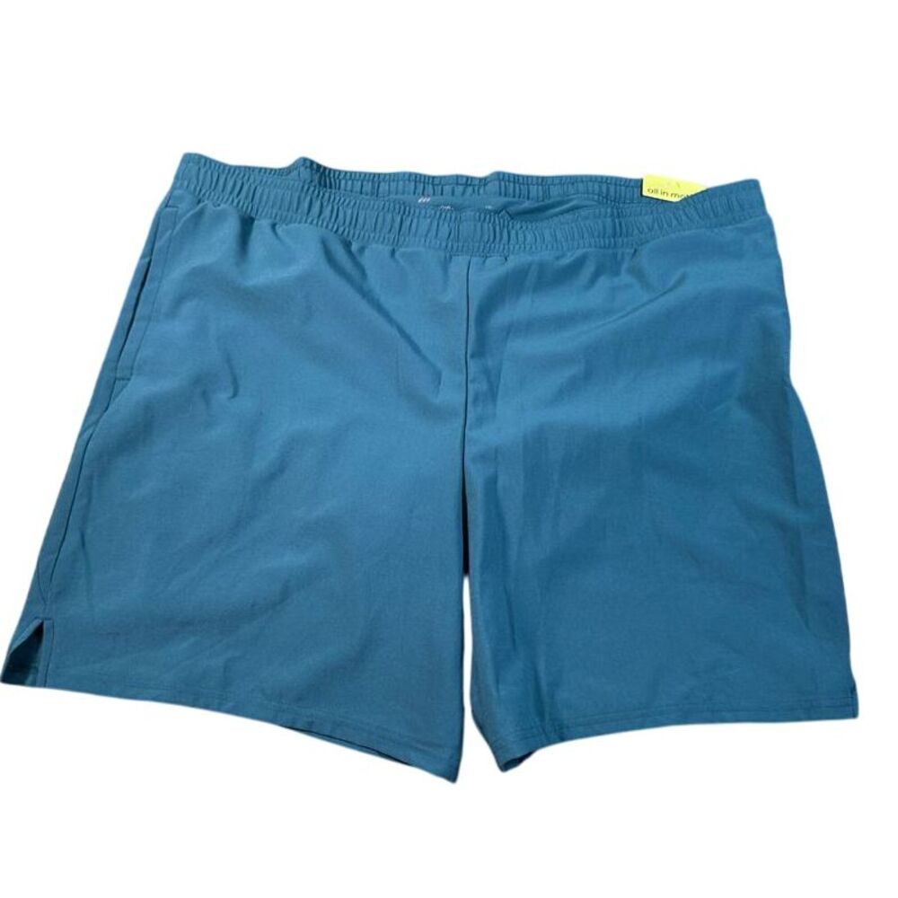 All‎ in Motion Men's Athletic Sport Shorts Blue Quick Dry Comfort Elastic Waist
